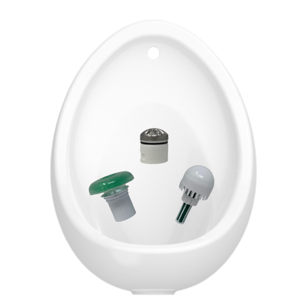Exposed Urinal Suitable for Retrofit Waterless conversion Kits